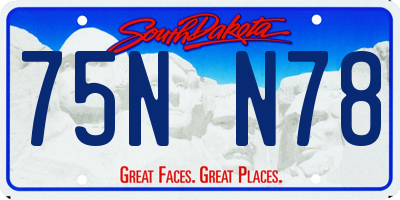 SD license plate 75NN78