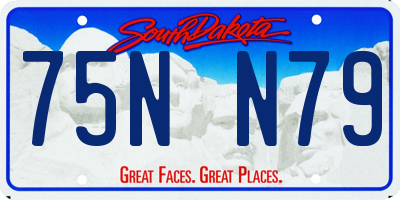 SD license plate 75NN79