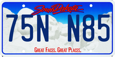 SD license plate 75NN85