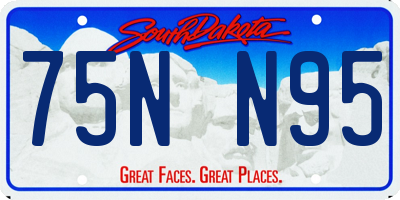 SD license plate 75NN95