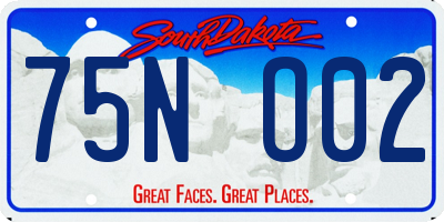 SD license plate 75NO02