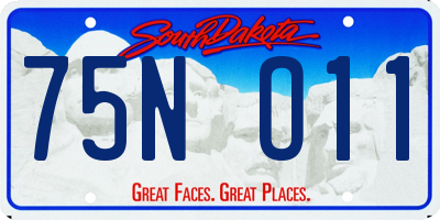 SD license plate 75NO11