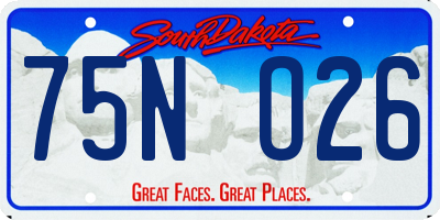 SD license plate 75NO26