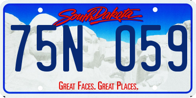 SD license plate 75NO59