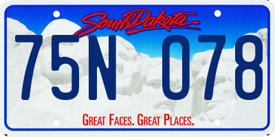 SD license plate 75NO78