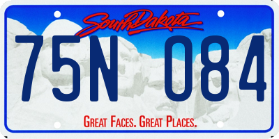 SD license plate 75NO84