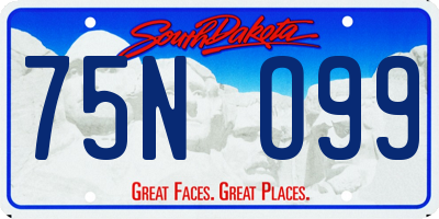 SD license plate 75NO99
