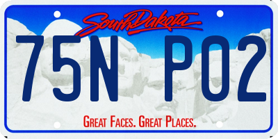 SD license plate 75NP02