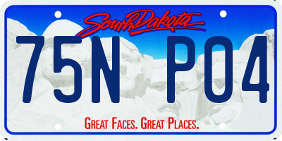 SD license plate 75NP04
