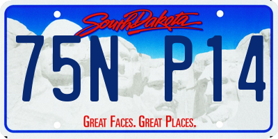 SD license plate 75NP14