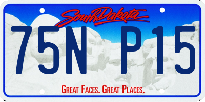SD license plate 75NP15