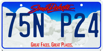 SD license plate 75NP24