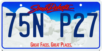 SD license plate 75NP27