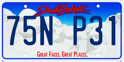 SD license plate 75NP31