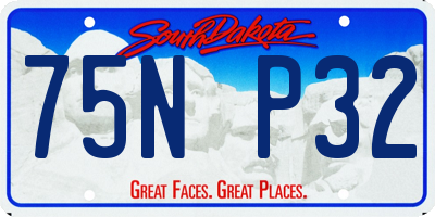 SD license plate 75NP32