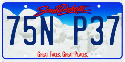 SD license plate 75NP37