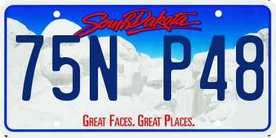 SD license plate 75NP48