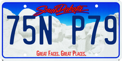 SD license plate 75NP79