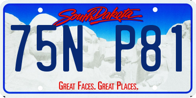 SD license plate 75NP81