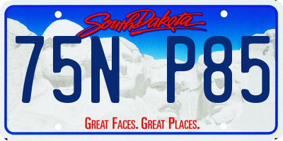 SD license plate 75NP85