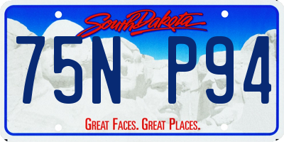 SD license plate 75NP94