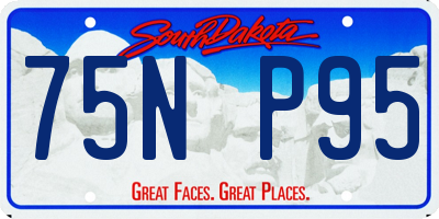 SD license plate 75NP95