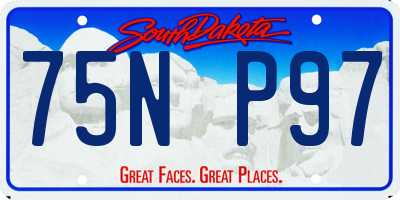 SD license plate 75NP97