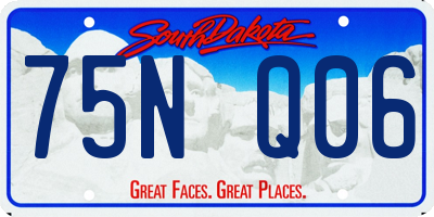 SD license plate 75NQ06