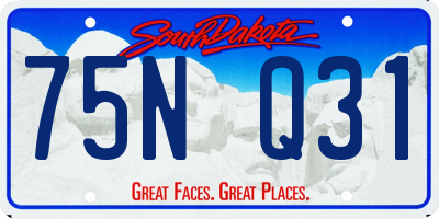 SD license plate 75NQ31