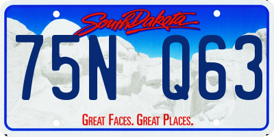 SD license plate 75NQ63