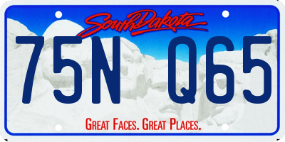 SD license plate 75NQ65