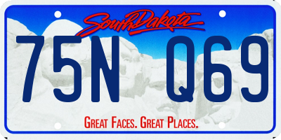 SD license plate 75NQ69