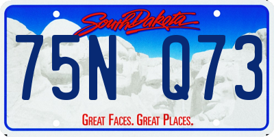 SD license plate 75NQ73