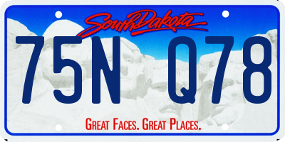 SD license plate 75NQ78