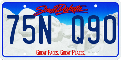SD license plate 75NQ90