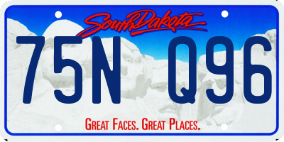 SD license plate 75NQ96