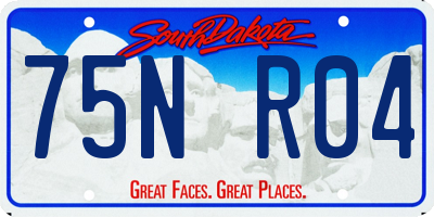 SD license plate 75NR04