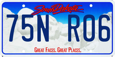 SD license plate 75NR06