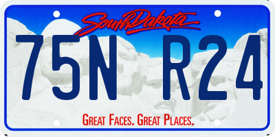 SD license plate 75NR24