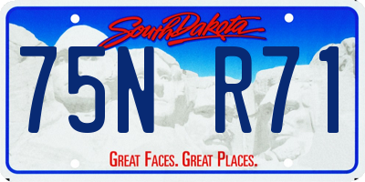 SD license plate 75NR71