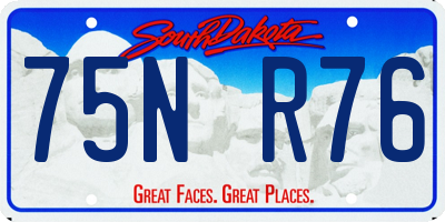 SD license plate 75NR76