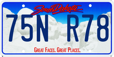 SD license plate 75NR78