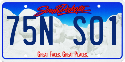 SD license plate 75NS01