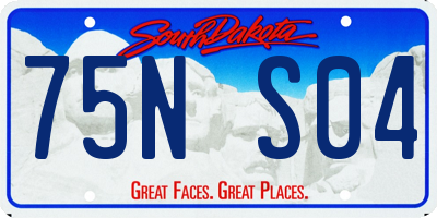 SD license plate 75NS04