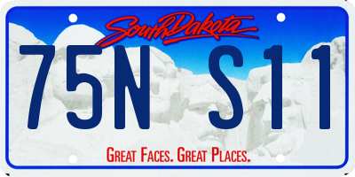 SD license plate 75NS11