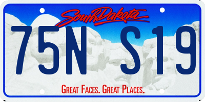 SD license plate 75NS19