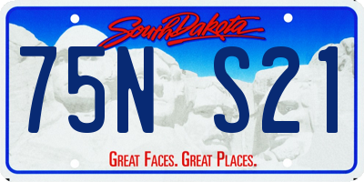 SD license plate 75NS21