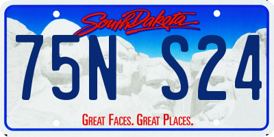 SD license plate 75NS24