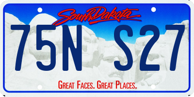 SD license plate 75NS27