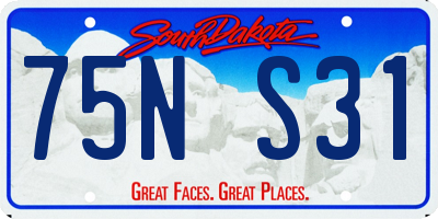 SD license plate 75NS31